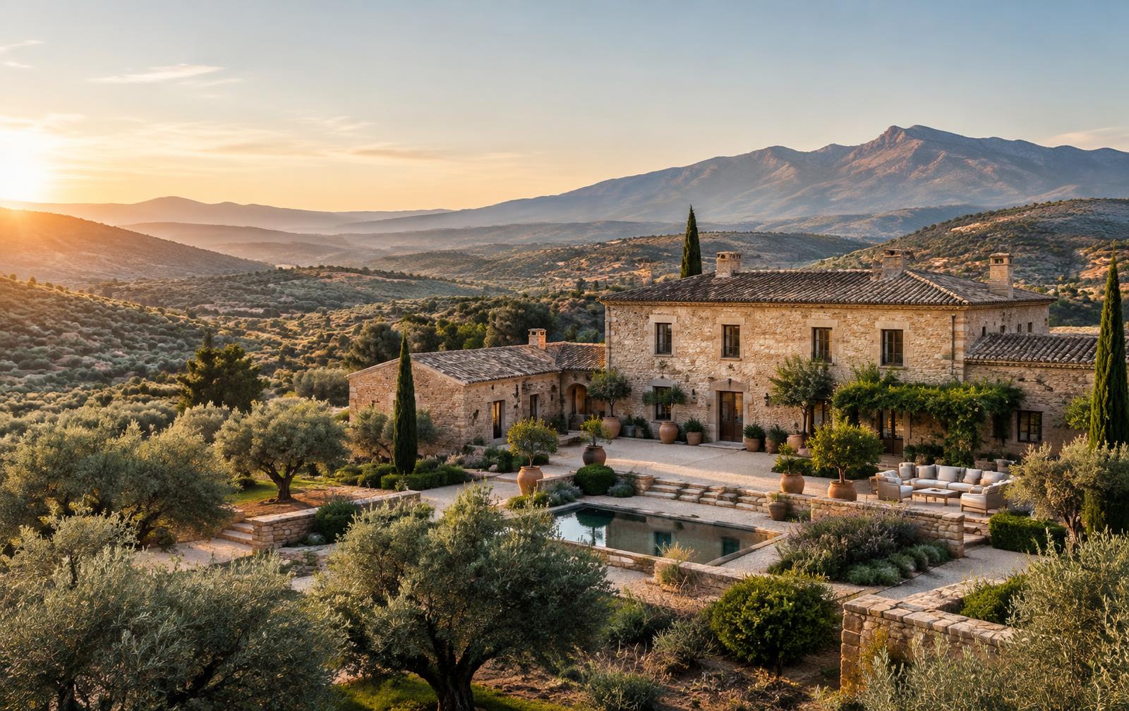 Finca entre olivares andaluces